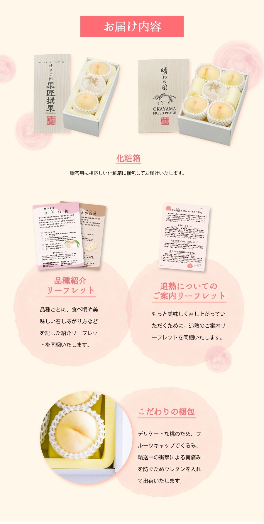 お届け内容の説明