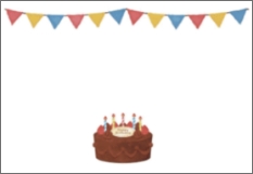 誕生日のイベント用メッセージカードの参考画像