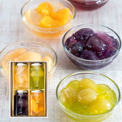桃とぶどうのジュレ