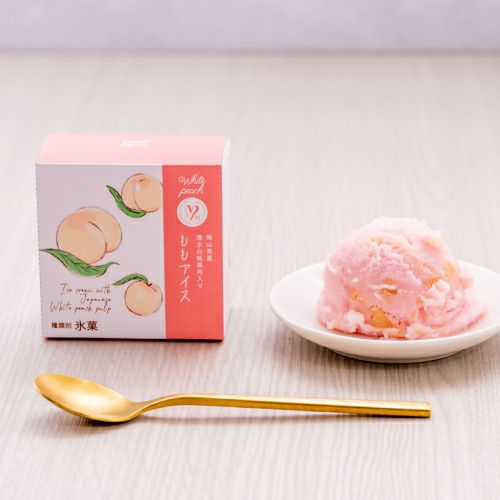 ももアイス（清水白桃果肉入り） | うまいな岡山